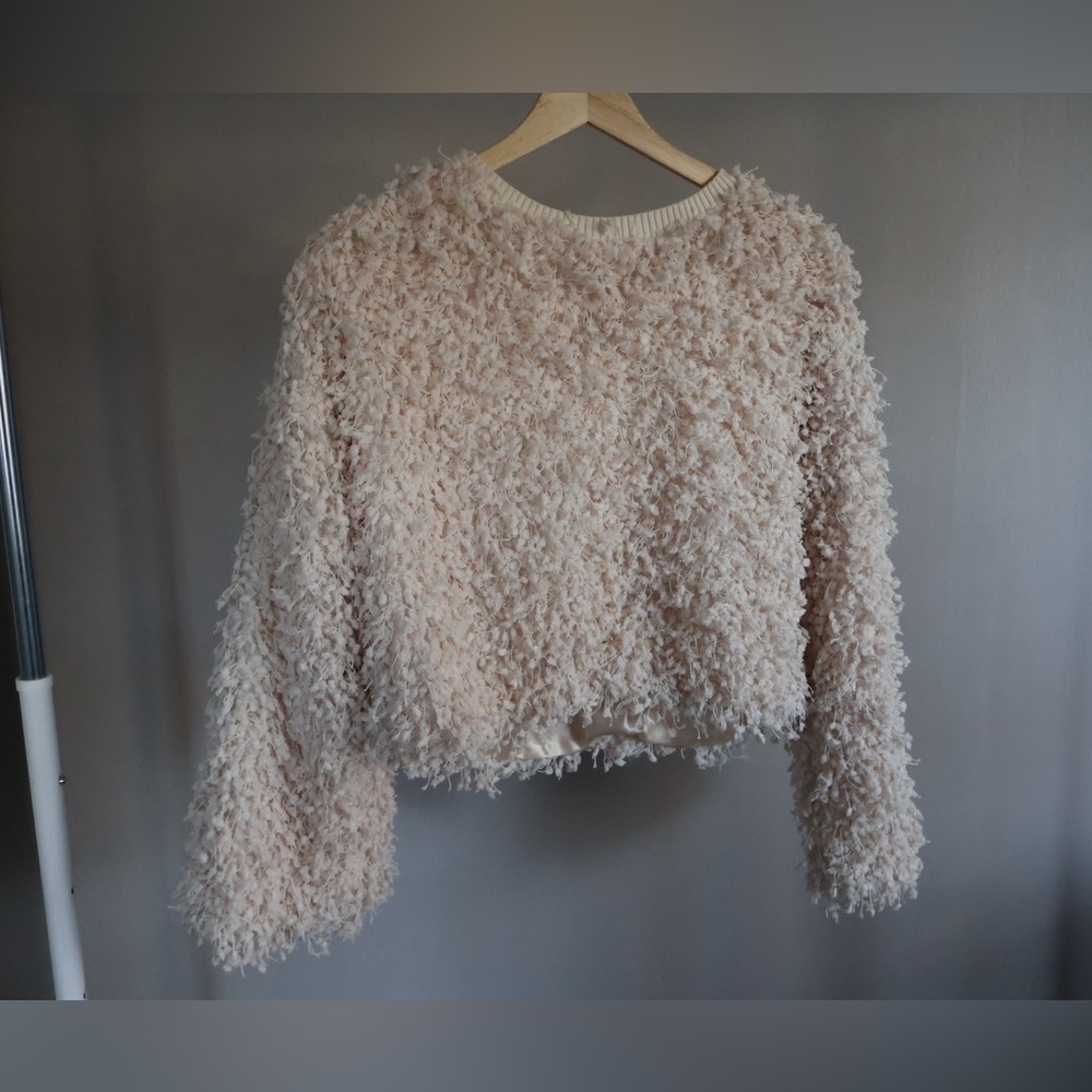 bisouxx Light Pink Textured Sweater Women’s Size Medium